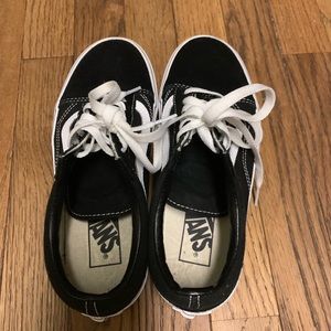 Black and White Platform Vans